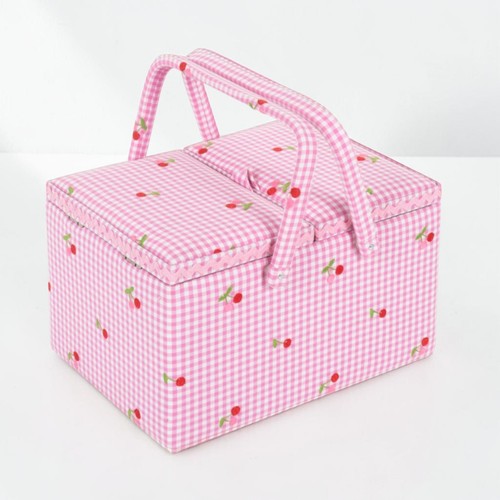 Large cherry sewing box - large,