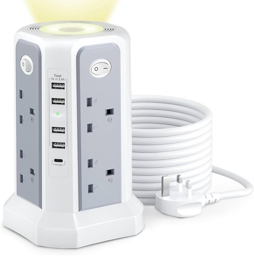 Tower extension lead with usb - with,
