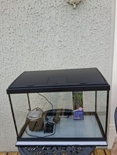 Fish Tank 65litre Aquarium LED Light Hood Internal Filter Heater/Thermostat.