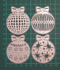 4 Piece Bauble Metal Cutting Die / Christmas Decor Baubles Die Cutter