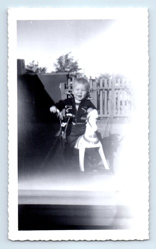Old vintage photo boy cowboy - vintage,