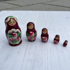 Russian Matryoshka Babushka Nesting Hand Painted Dolls 2010 X5