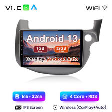 1+32GB Android 13 Car Radio Stereo GPS NAVI CarPlay For Honda JAZZ/FIT 2007-2013