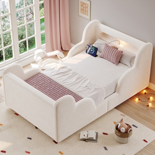 Toddler bed with safety rails - bed,