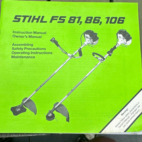 Stihl trimmer instruction - stihl,