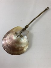 (RefJOH46) Brass and shell decorative spoon, delicate