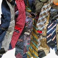 Job Lot 25x Vintage Designer Abstract Striped Tie Silk & Polyester Bundle Cardin