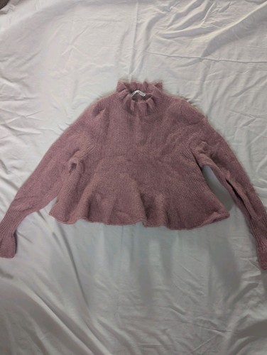 Zara pink flared cuffs jumper - flared,
