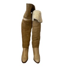 Vintage Over The Knee Sheepskin Boots Size 39