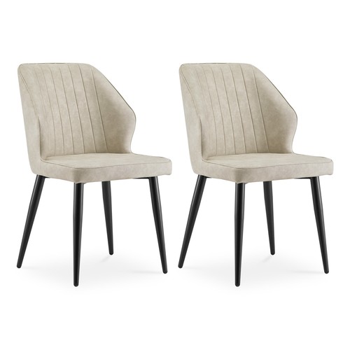Faux leather dining chairs - 2*,