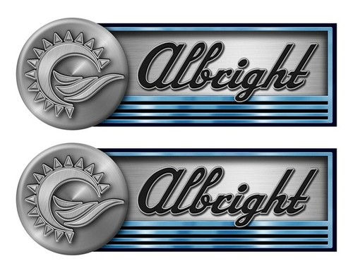 Two albright stickers - stickers, boat