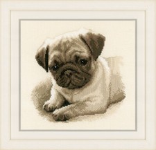 Pug Dog - Counted Cross Stitch