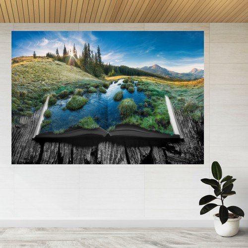 Alpine mountain valley - valley, sunrise