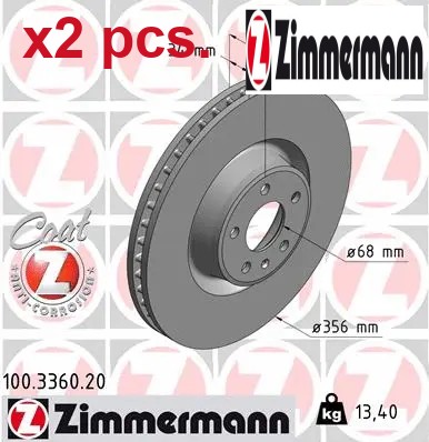Pcs front brake disc - front, set