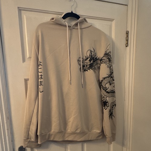 Mens fashion hoodie beige - fashion,