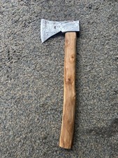 Hand Carved Wooden Handle Axe Head