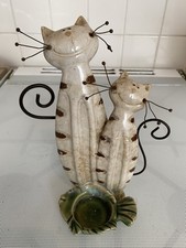 Pottery Ceramic Smiling Cats