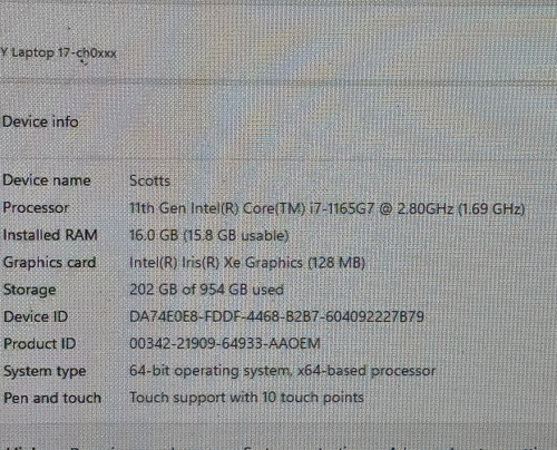 Laptop windows 11 10th - hp,