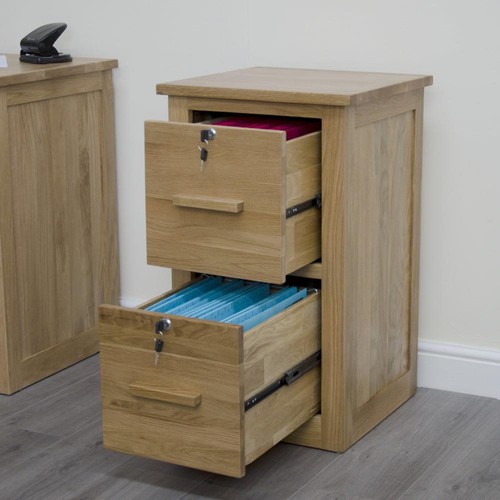 Solid oak filing cabinet - solid,