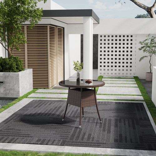 Rattan glass table - rattan,