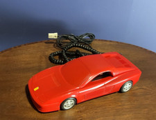 vintage retro red ferrari testarossa model car telephone Corded working order 
