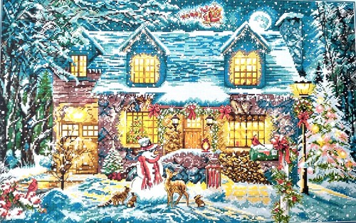 Christmas cottage glow 14 - cottage,