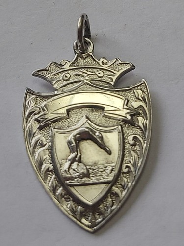 Antique sterling silver fob - silver,