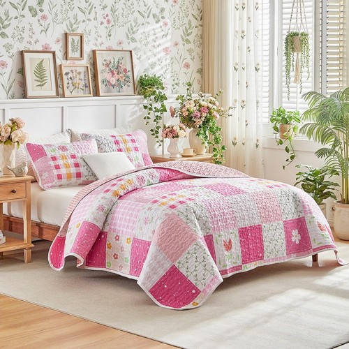 Patchwork quilt set twin size - quilt,