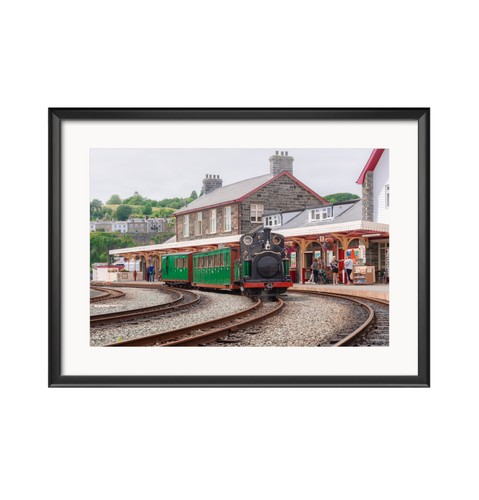 Steam train print ffestiniog - steam,