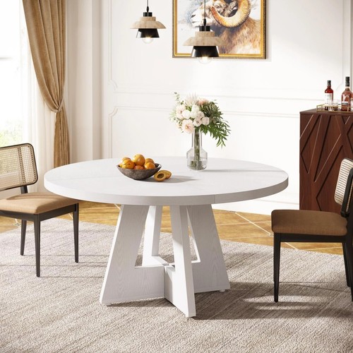 Round dining table white - 47",