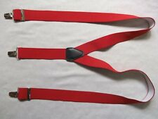 Braces Suspenders Mens Vintage Retro 1990s Y Style Bright Red Classic 