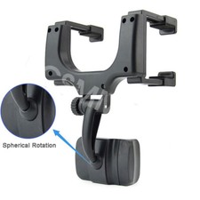 Car Interior Rearview Mirror Mount Cradle For Apple iphone Samsung Rotatable