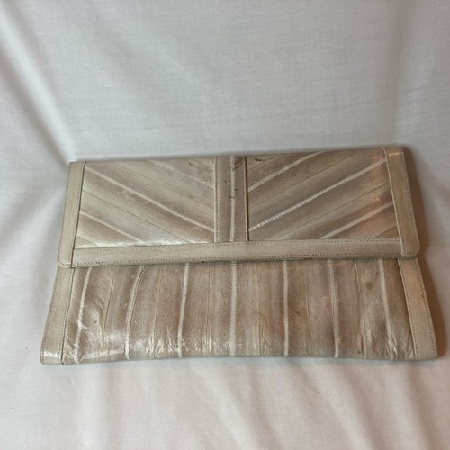 Genuine eel skin - genuine, clutch