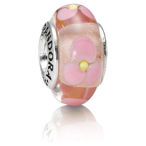 Pandora silver pink flowers - silver,