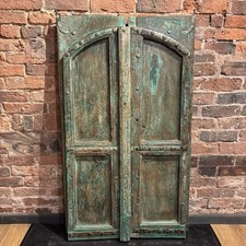 Pair Of Vintage Wooden Door Shutters - Medieval Style - Rustic Feature