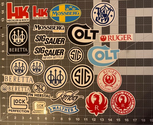Gun maker stickers - gun,