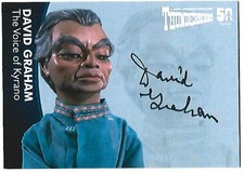 Thunderbirds 50 Years Auto Card DG4 David Graham as the Voice of Kyrano