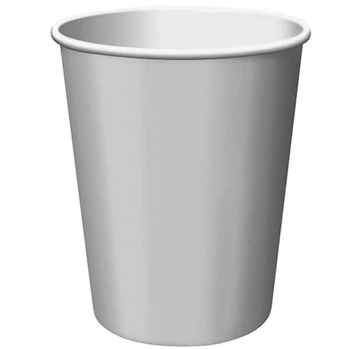 Silver paper cups 270ml - cups,