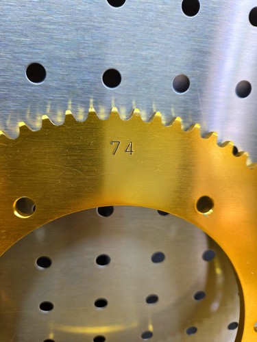74t gold alloy kart - gold, sprocket