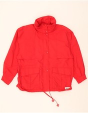 KLEPPER Womens Hooded Windbreaker Jacket UK 16 Large Red DH40