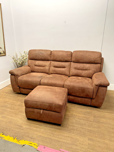 Three seater brown - three,