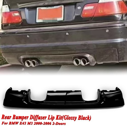 Gloss black rear bumper - black,