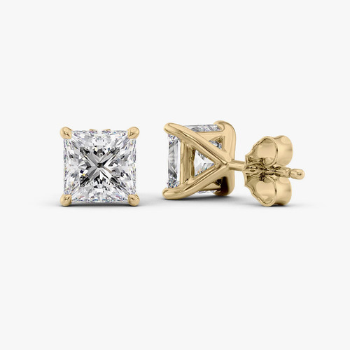 Diamond earrings gold lab - earrings,