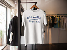 HILL VALLEY HIGH SCHOOL BACK TO THE FUTURE INSPIRED T SHIRT CLASSIC MOVIE RETRO