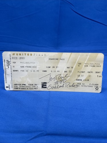 Jerry rice autographed - jerry,