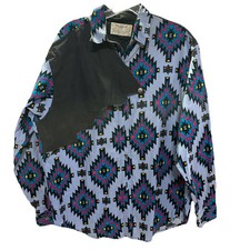 Vtg Longhorn Niver Aztec Shirt