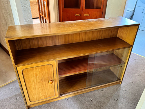 Vintage 1970s teak tv - teak, /