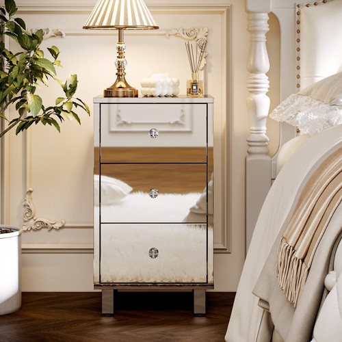 Bonnlo mirrored bedside - mirrored,