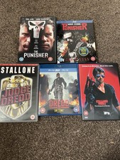 5 Blu-rays/DVDs Judge Dredd, Punisher, Cobra