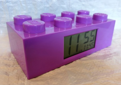 Lego brick alarm clock with - brick,
